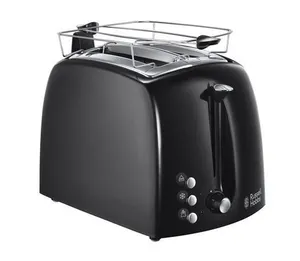 Toster Textures Plus, czarny, RUSSELL HOBBS